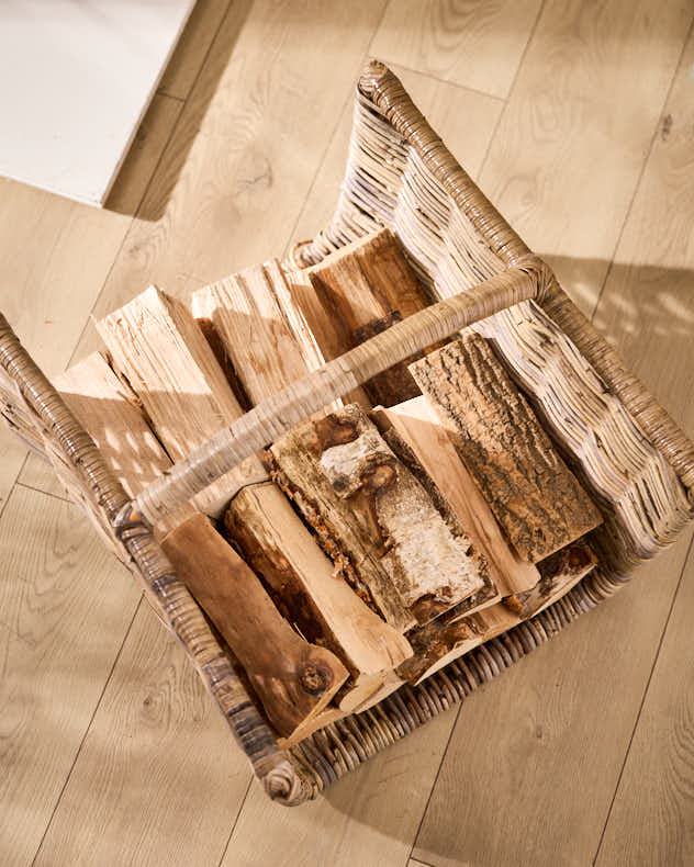 Rattan Log Cradle Basket - Image 2