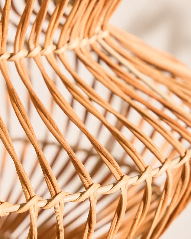 Rattan Pot Bellied Easy Fit Ceiling Shade - Image 4