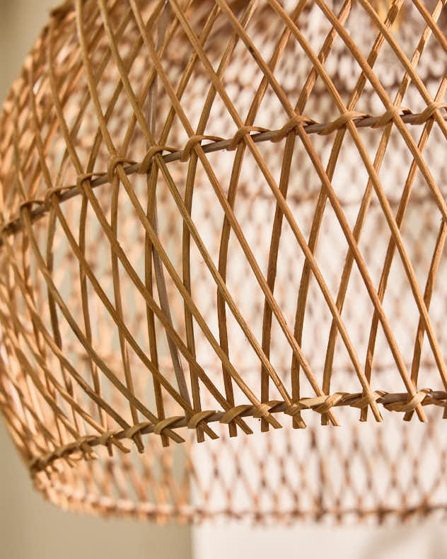 Rattan Teardrop Easy Fit Ceiling Shade - Image 2