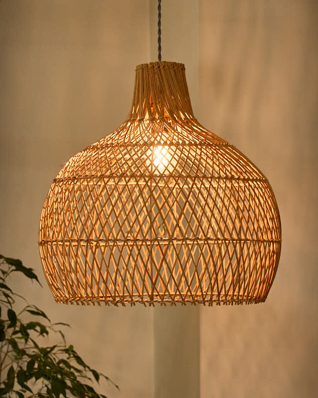 Rattan Teardrop Easy Fit Ceiling Shade - Image 3