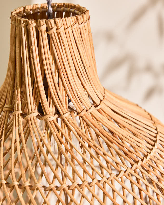 Rattan Teardrop Easy Fit Ceiling Shade - Image 4