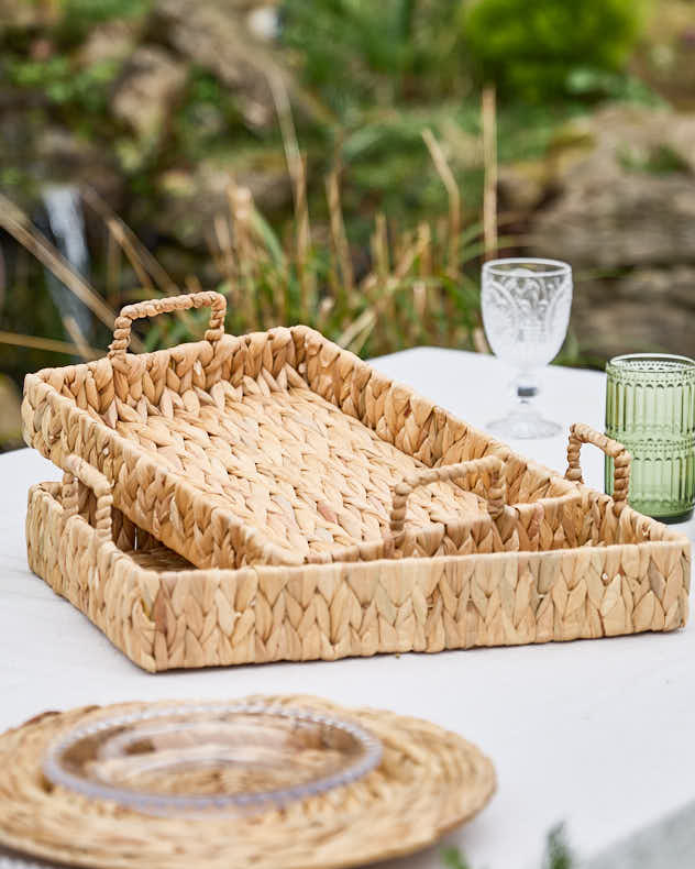 Rectangular Water Hyacinth Tray