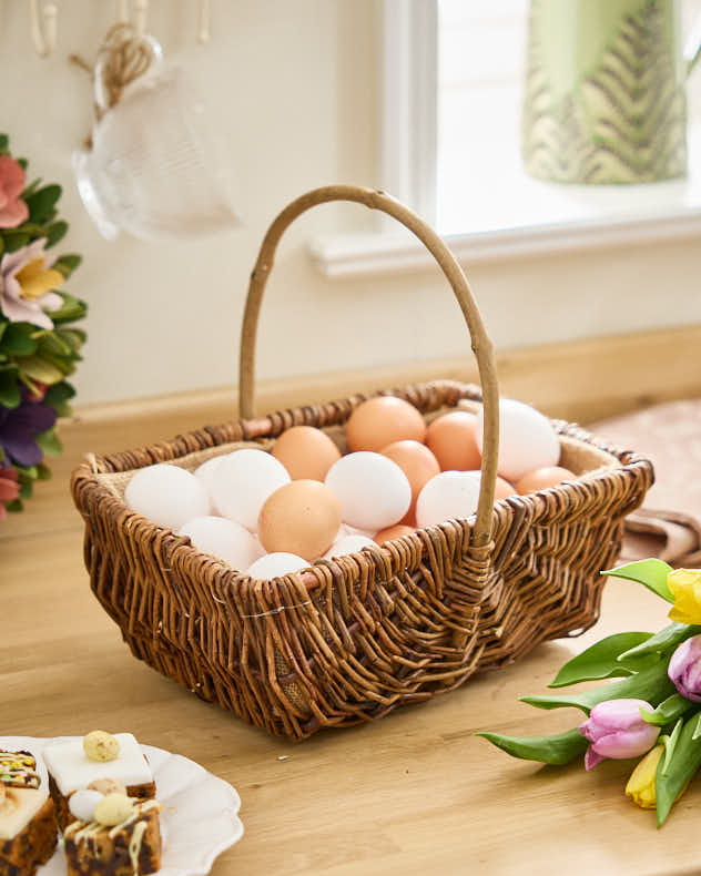 Rectangular Willow Egg Basket - Image 5