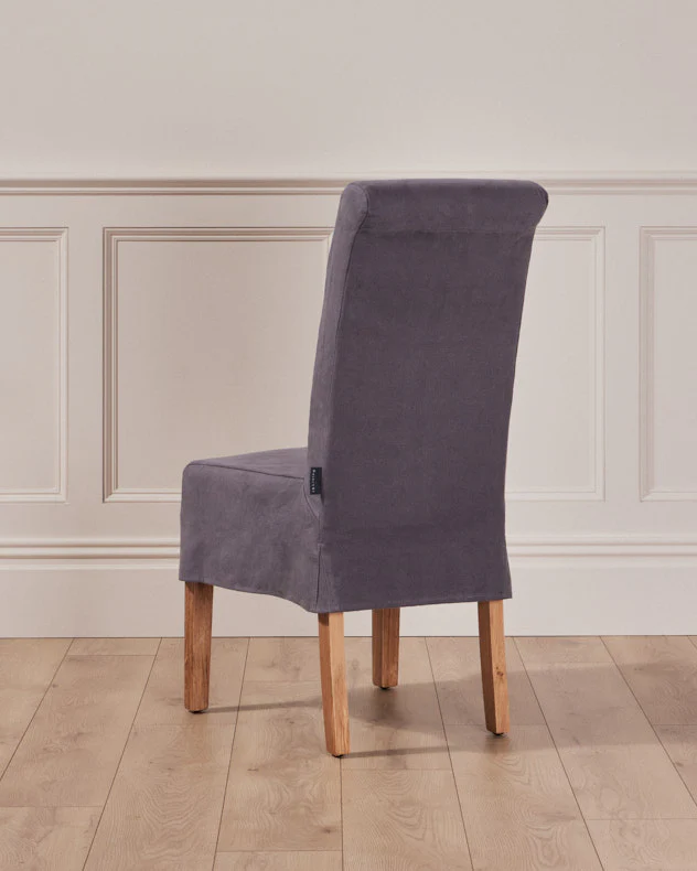 Set of 2 Grey Dining Chairs - Image 3
