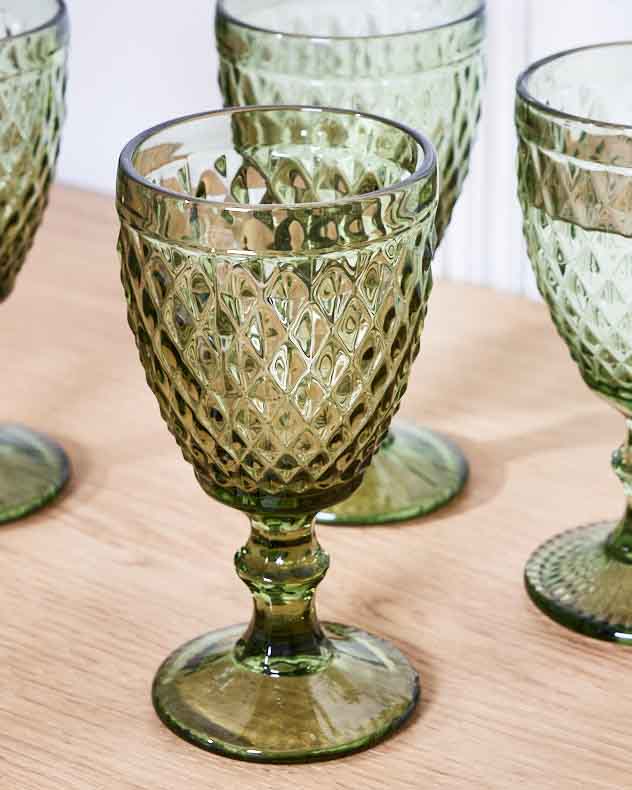 Rococo Green Wine Goblet - Image 2