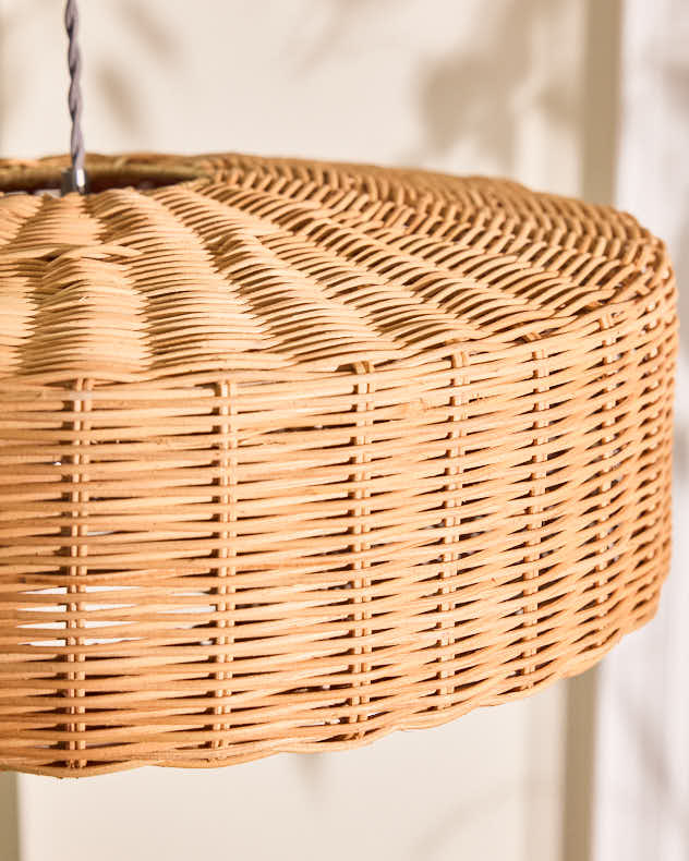 Roscoe Rattan Basket Weave Easy Fit Ceiling Shade - Image 4