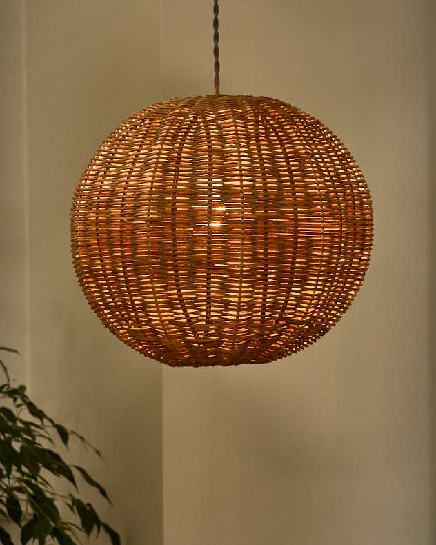 Roscoe Rattan Round Easy Fit Ceiling Shade - Image 3