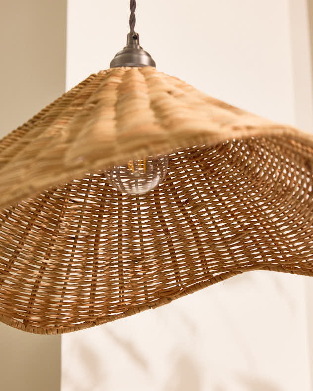 Roscoe Rattan Scalloped Easy Fit Ceiling Shade - Image 2