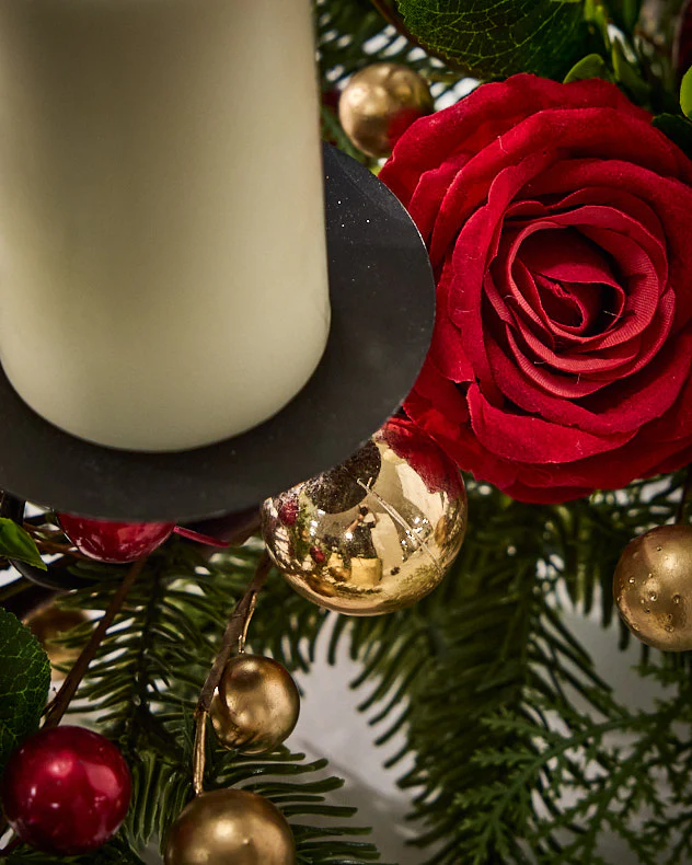 Rosebrook Pine Triple Pillar Candle Holder - Image 2