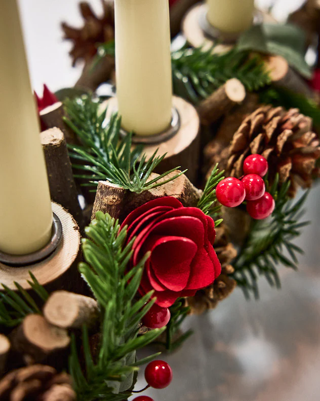 Rosy Woodland Candlestick Holder - Image 2
