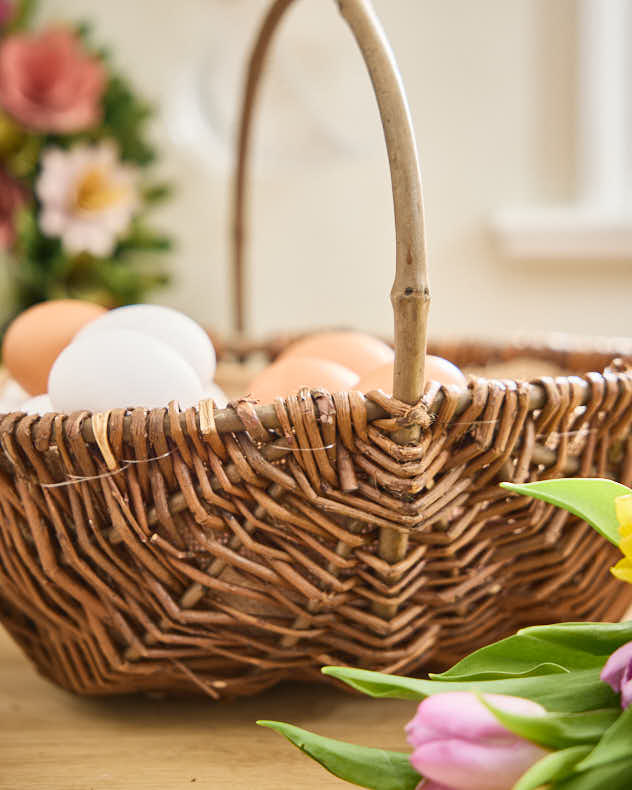 Round Willow Trug Basket - Image 3