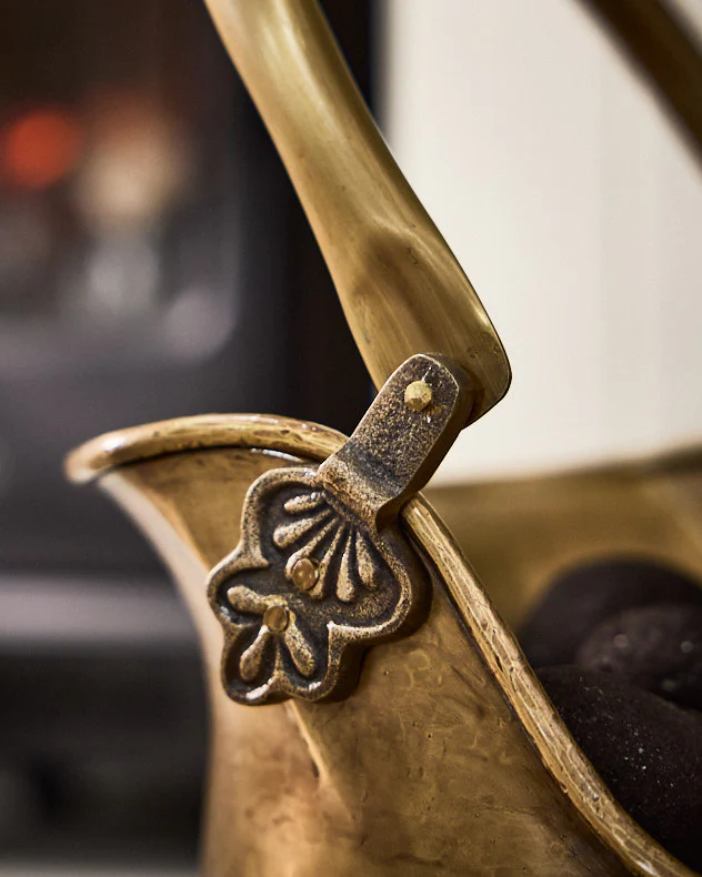 Rounded Brass Coal Bucket & Shovel - Image 4