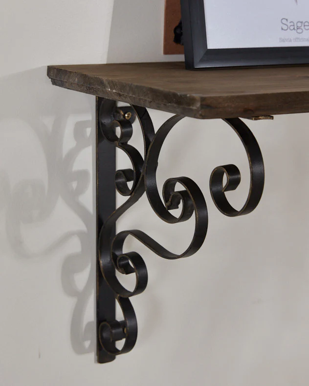Rustic Pine Shelf with Brackets - Image 3
