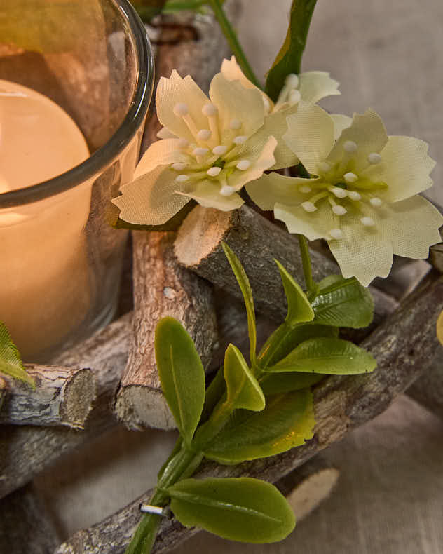 S/2 Hawthorn Floral Candle Holders - Image 3