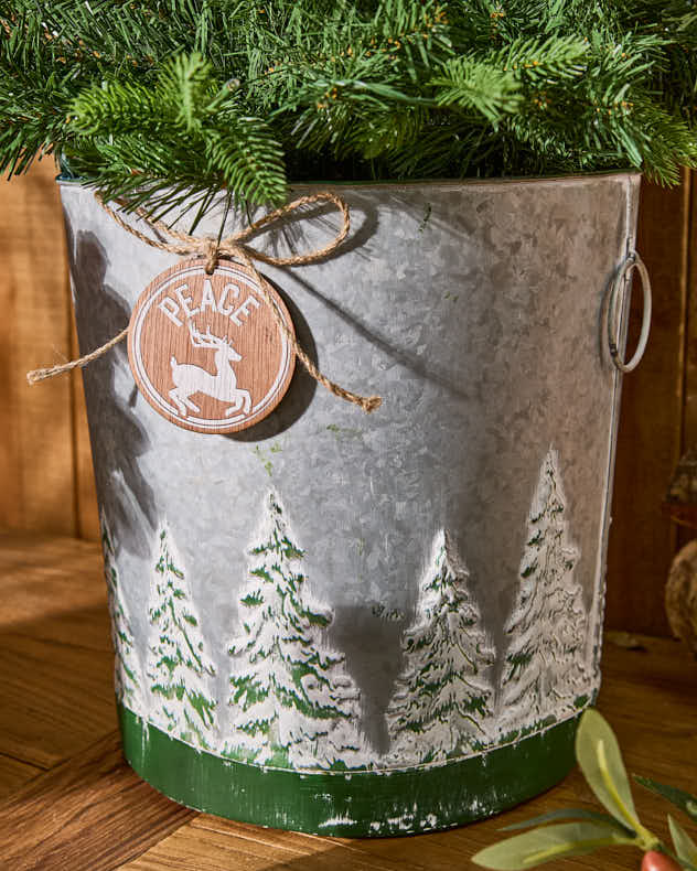 Set of 3 Winter Forest Planter Buckets - Image 4