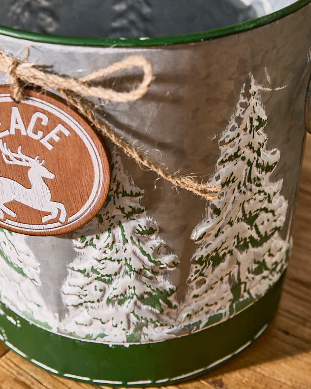 Set of 3 Winter Forest Planter Buckets - Image 5