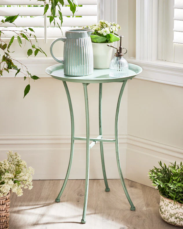 Sage Green Folding Butler Tray Table - Image 5