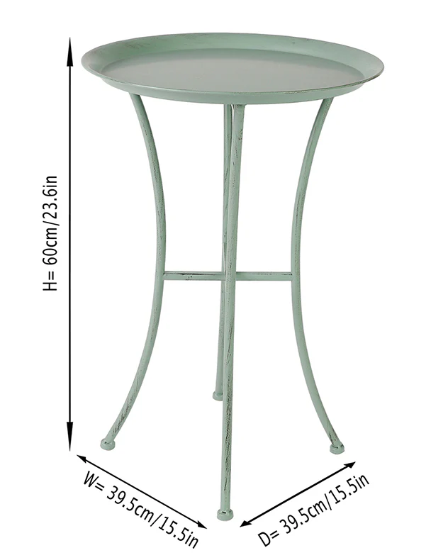 Sage Green Folding Butler Tray Table - Image 6