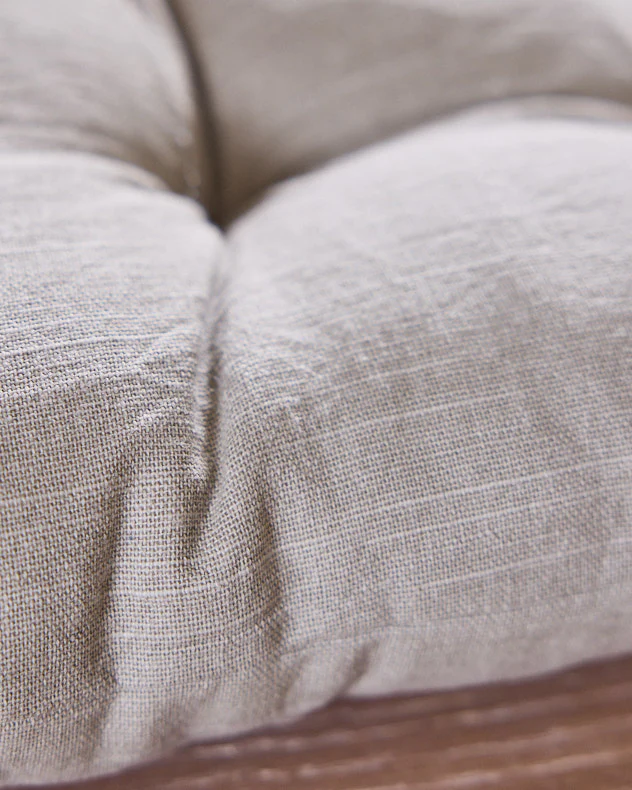 Salina Grey Seat Pad with Ties - Image 2