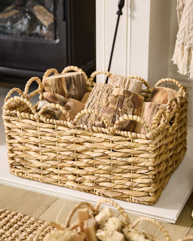 Scalloped Fireside Storage Baskets - Image 5