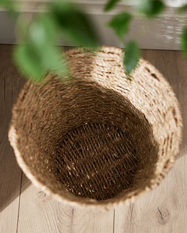 Seagrass Round Waste Paper Basket - Image 3
