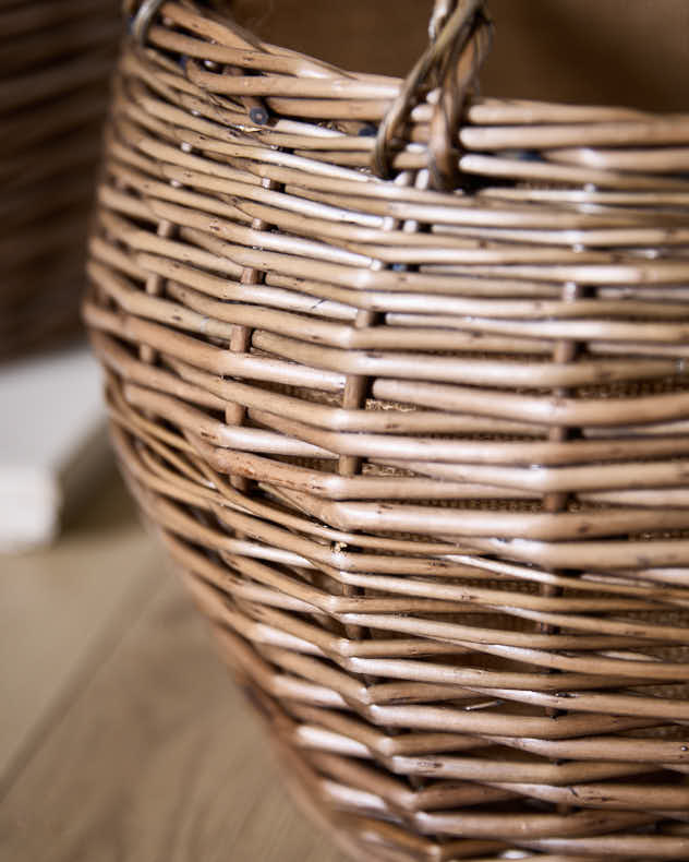 Set of 2 Delphi Wicker Log Baskets - Image 2