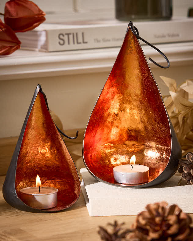 Set of 2 Teardrop Candle Holders - Image 6