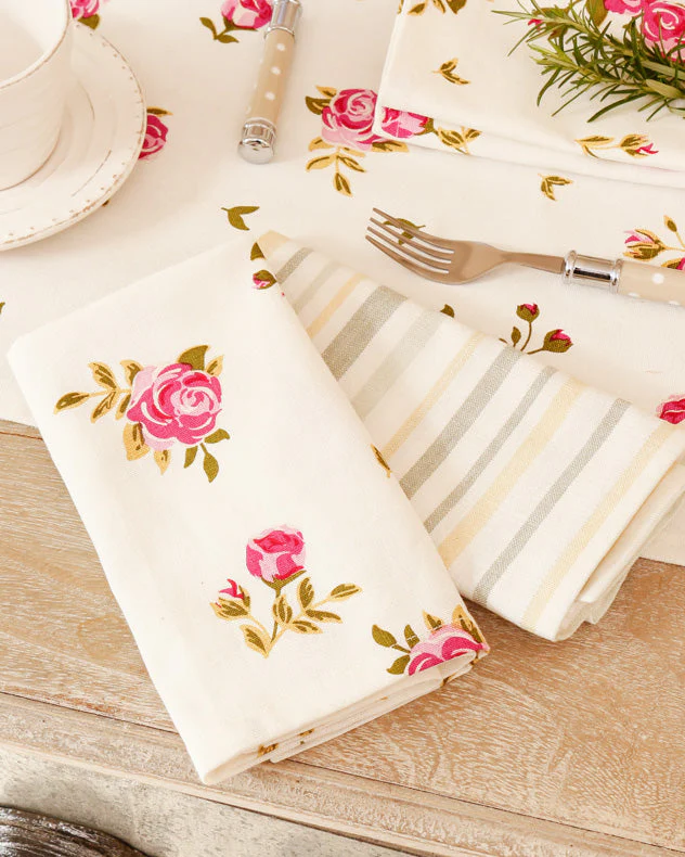 Set of 2 Helmsley Blush Cloth Napkins - Image 4