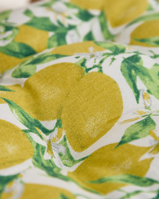 Set Of 2 Lemon Patterned Indoor Seat Pads - Image 3