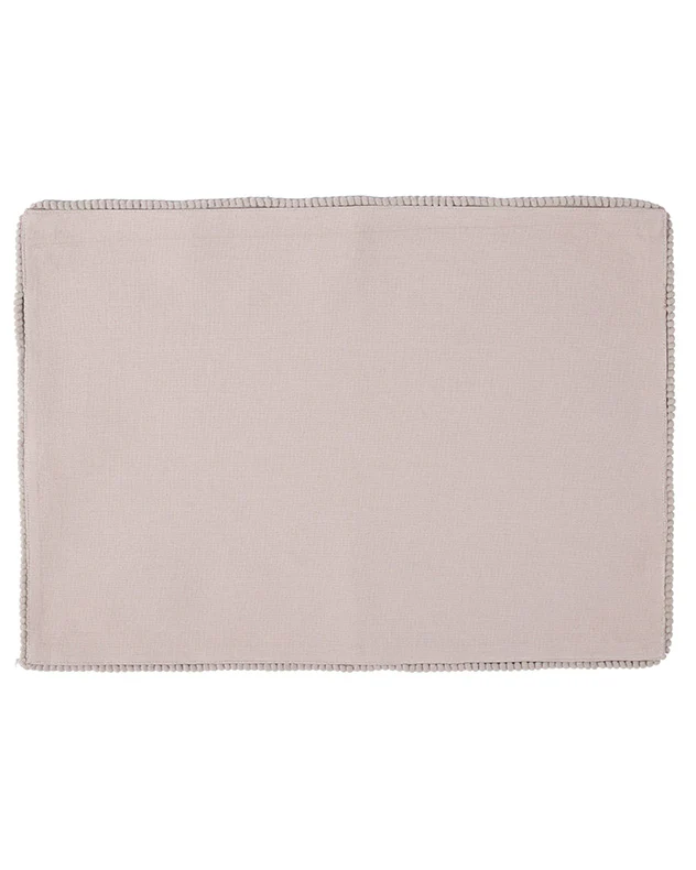 Set of 2 Marseille French Knot Fused Placemats - Grey - Image 4