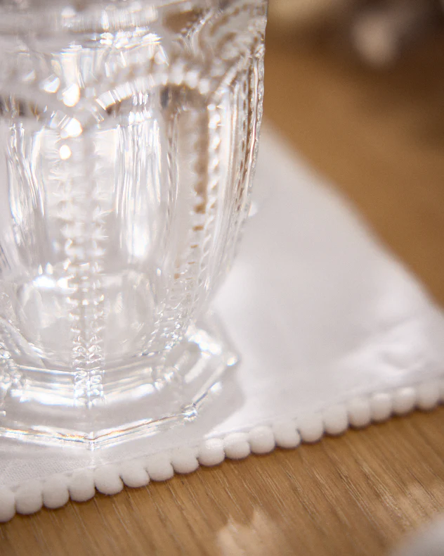Set of 2 White Marseille French Knot Fused Placemats - Image 5