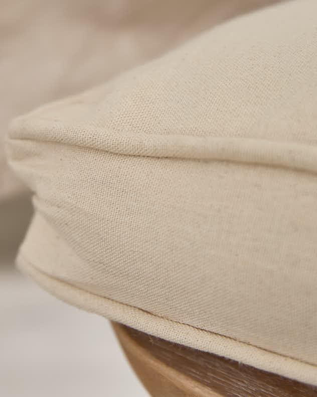 Set of 2 Natural Beige Indoor Seat Cushions - Image 3