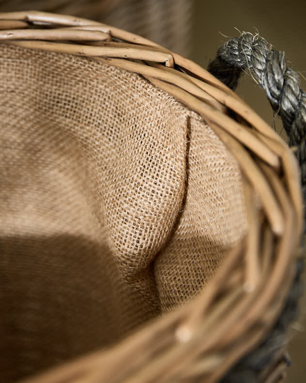 Set of 2 Oval Log Baskets - Image 2