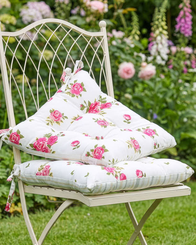 Set of 2 Helmsley Blush Garden Seat Pads