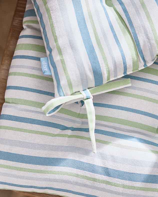 Set of 2 Tenby Stripe Seat Pads - Image 3