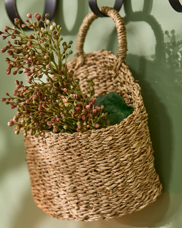 Set of 2 Woven Hanging Baskets - Image 3