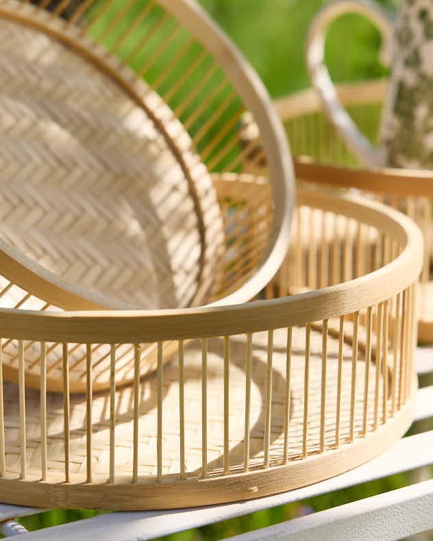 Set of 3 Bamboo Nesting Trays - Image 4