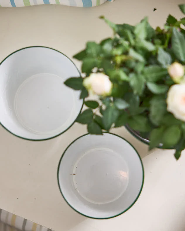 Set of 3 Enameled Planters - Image 3