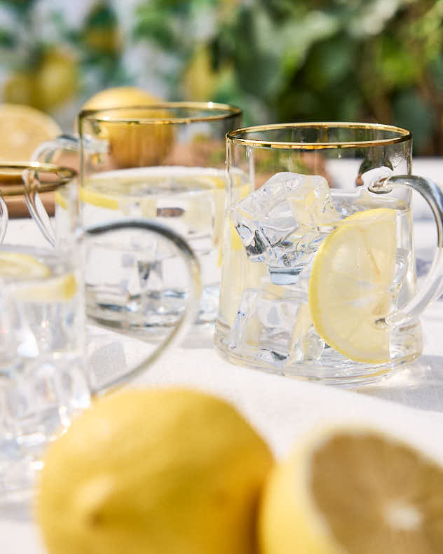 Gold Rimmed Glass Mugs - Image 4