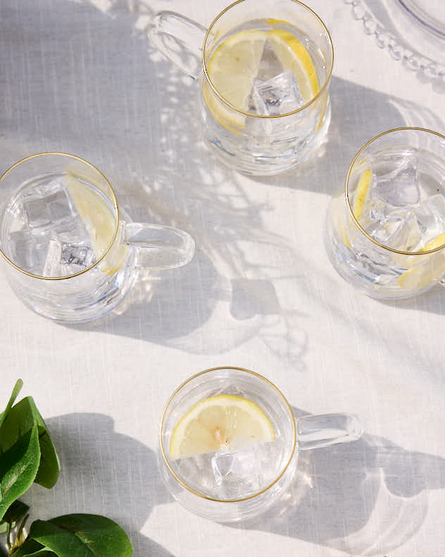Gold Rimmed Glass Mugs - Image 5
