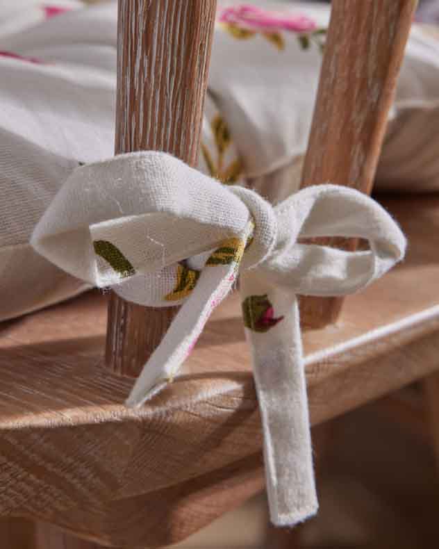 Set of 4 Helmsley Blush Seat Pads - Image 2