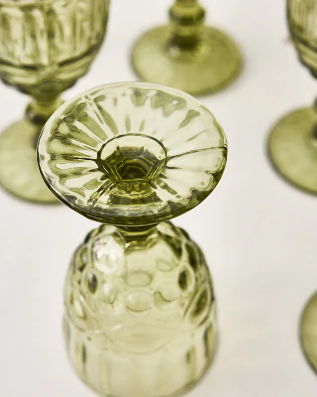 Set of Palazzo Green Wine Goblets - Image 5