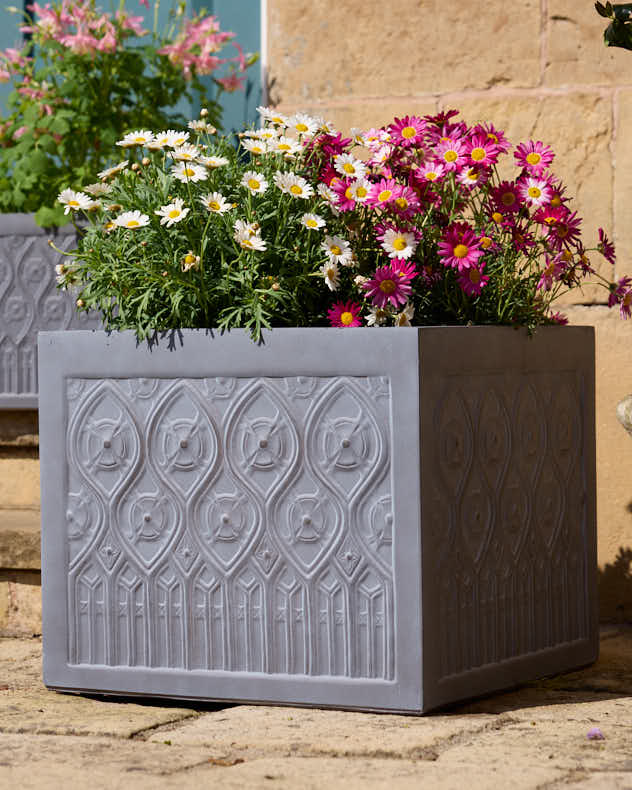 Siena Grey Embossed Planter Collection - Image 4