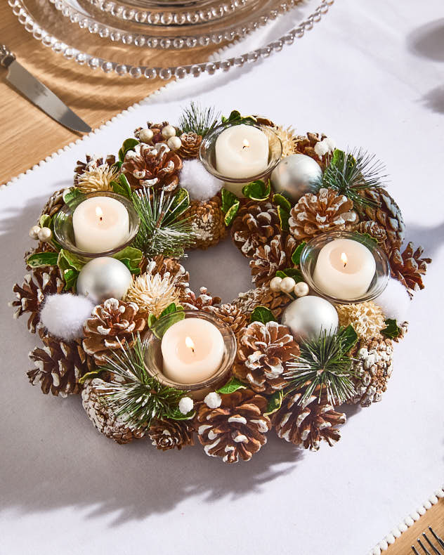 Silver Christmas Candle Holder Collection - Image 3