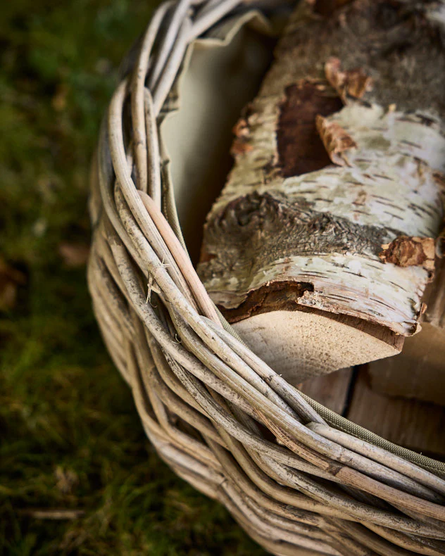 Boat Shaped Rattan Log Basket - Image 3