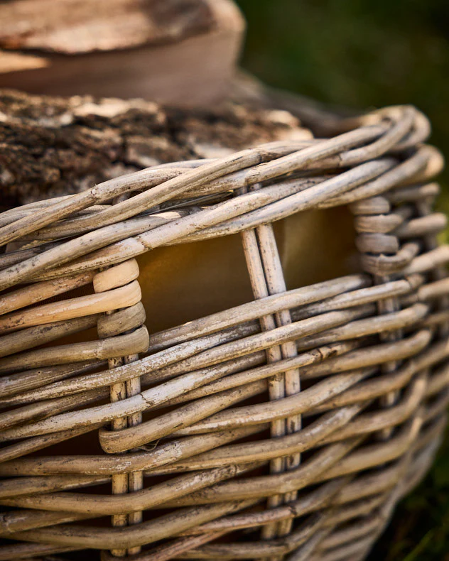 Boat Shaped Rattan Log Basket - Image 4