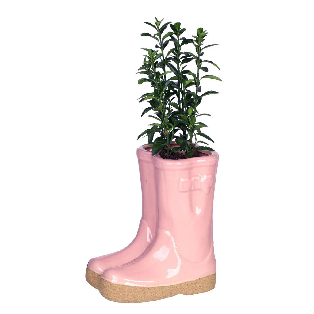 Pink Wellington Boots Planter - Image 4
