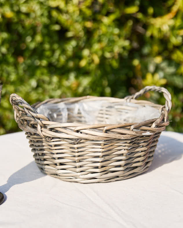 Small Round Wicker Tray Basket - Image 3