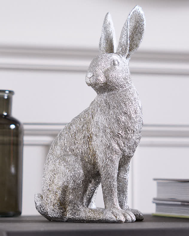 Small Silver Hare Ornament