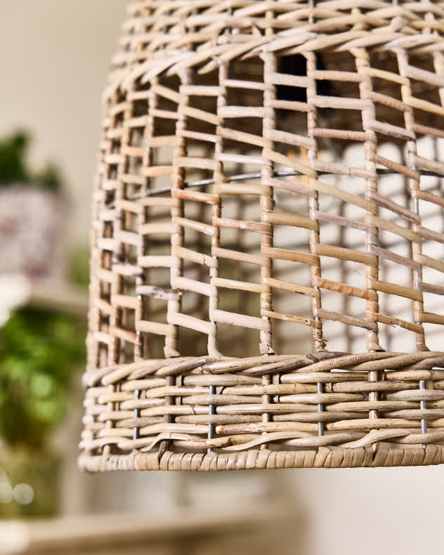 Small Wicker Pendant Light - Image 4